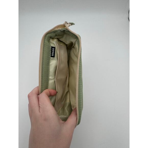Angoo Green Pencil Case Canvas Pouch Pen Student School Stationery - Picture 2 of 2